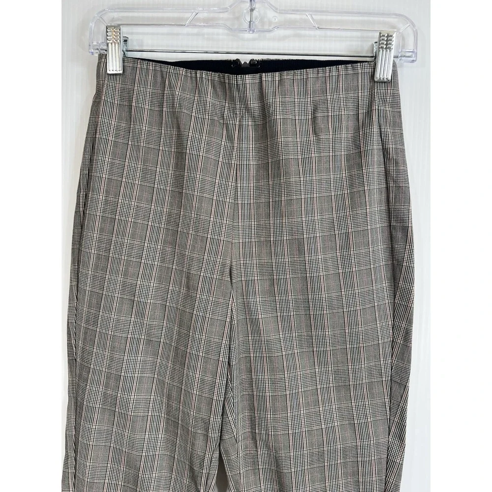Rag & Bone Simone Plaid Ankle Pants Size 2 Cotton Blend Academia Preppy Back Zip